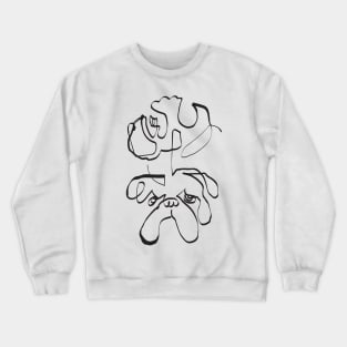 Abstract Line English Bulldog Crewneck Sweatshirt